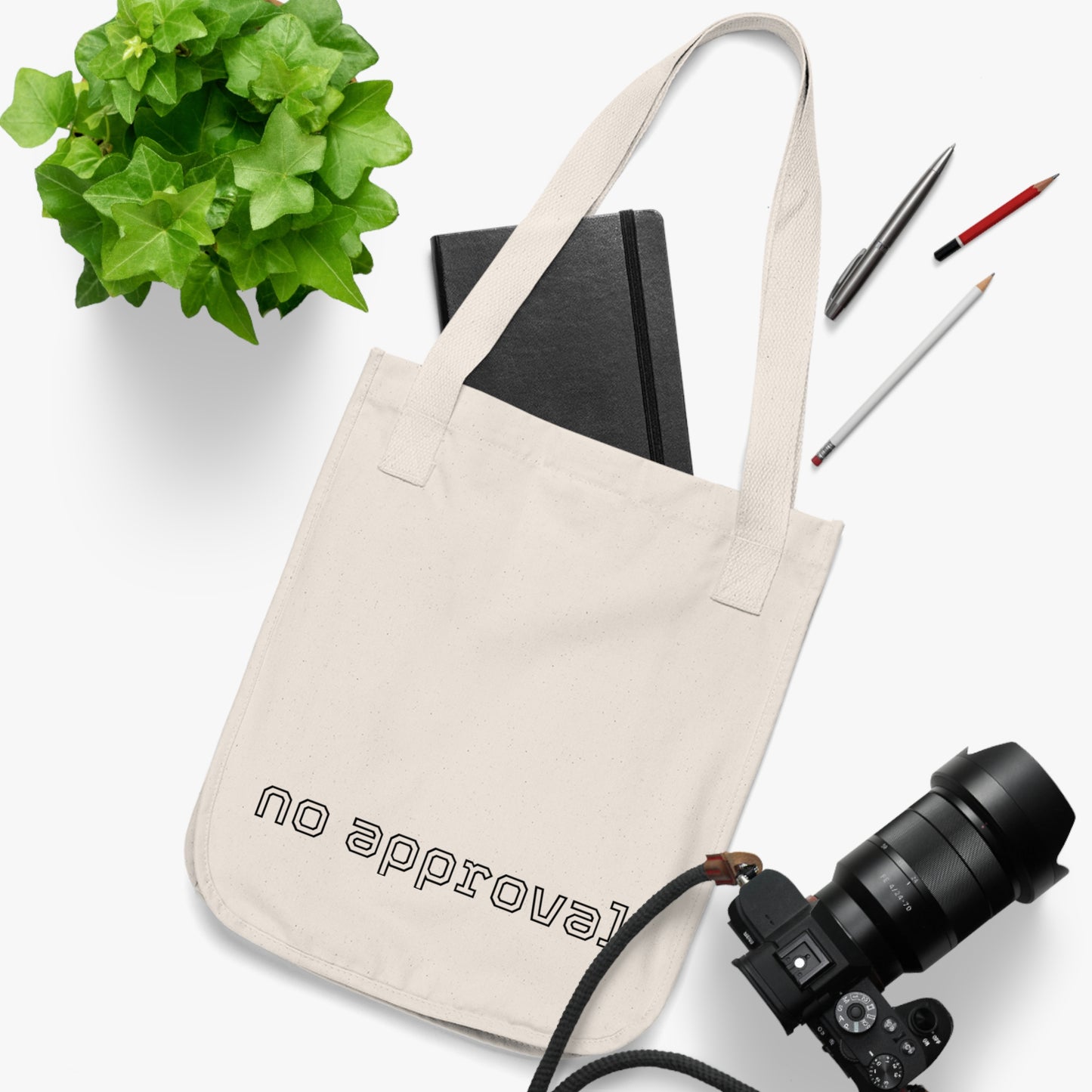 No Approval Organic Canvas Tote Bag