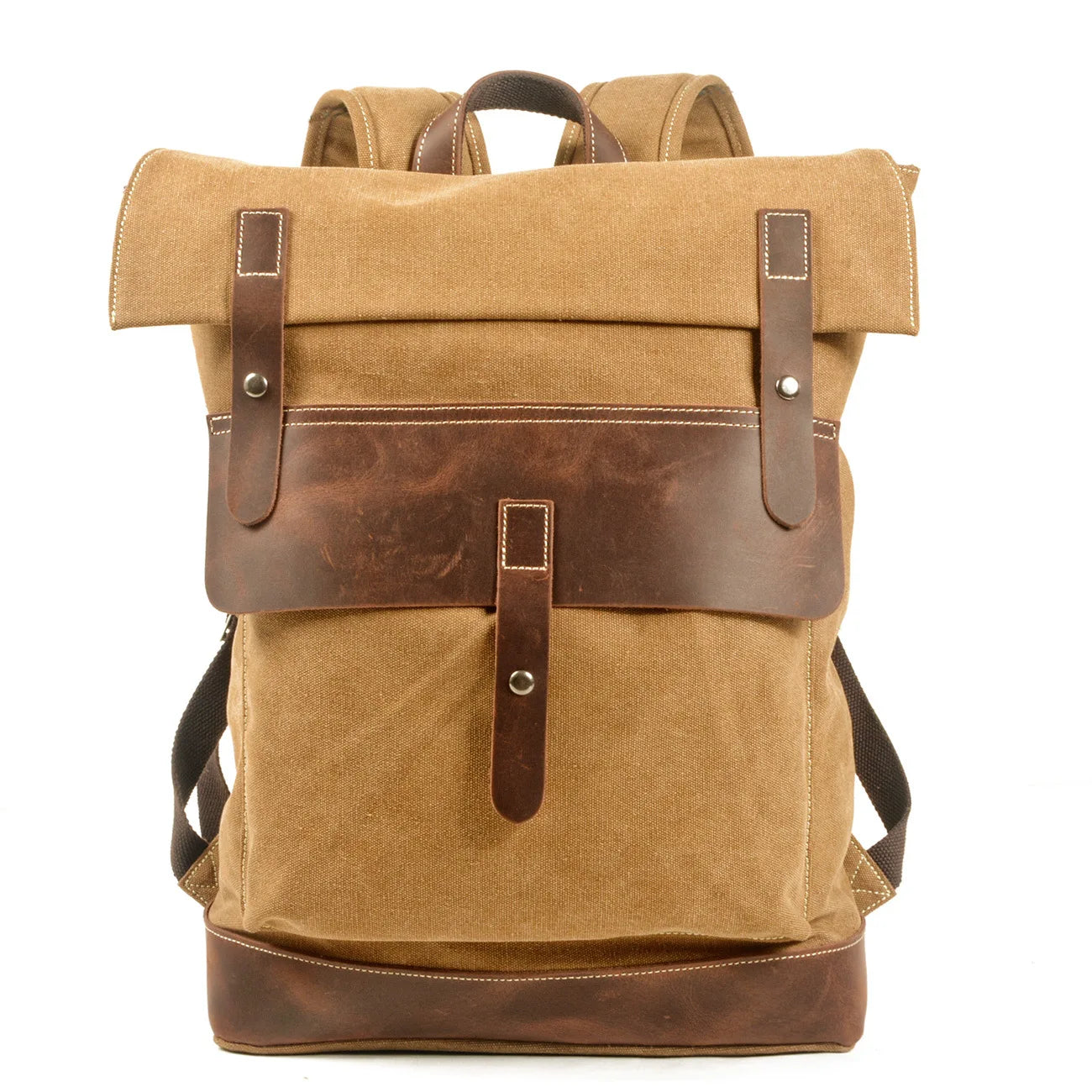 Canvas Waterproof Backpack Men's Travel Hiking Backpacks Vintage School Bags