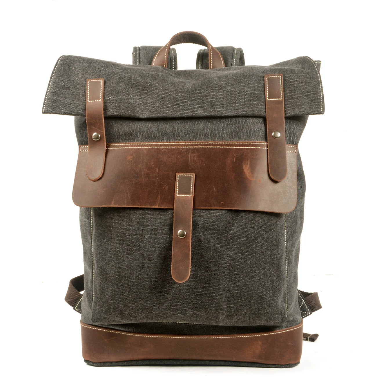 Canvas Waterproof Backpack Men's Travel Hiking Backpacks Vintage School Bags